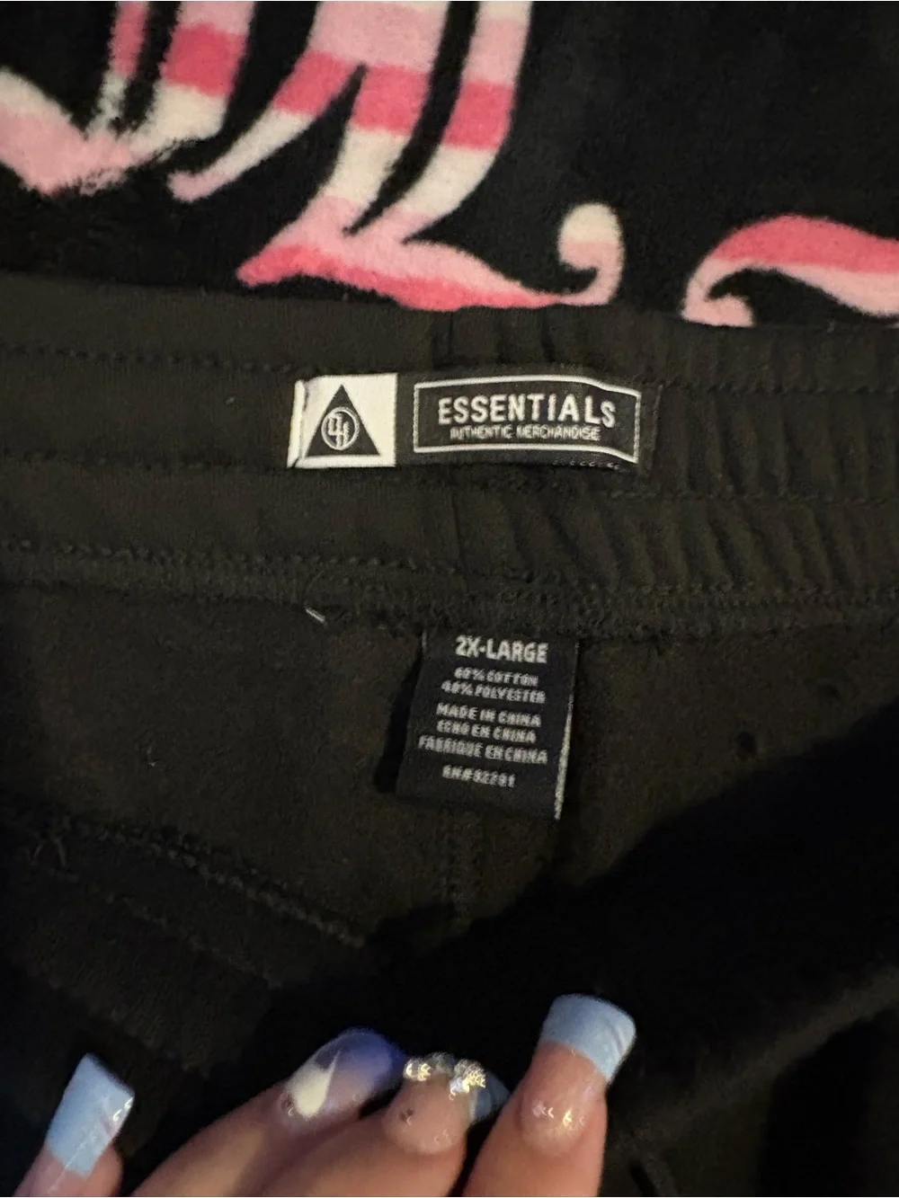 Essentials Men's Black Sweatpants with Elastic Waist
